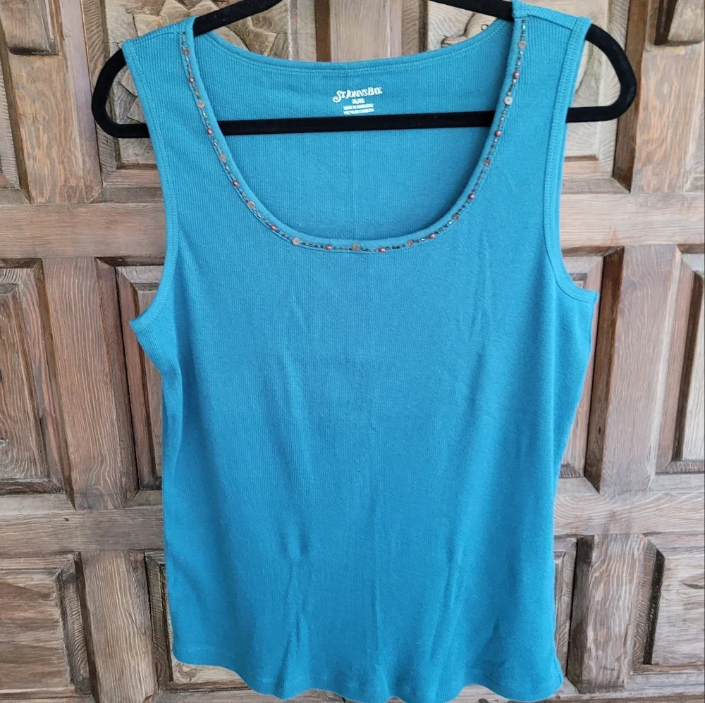 2~Embellished, Rib Tanks St. John's Bay XL - Picture 3 of 14